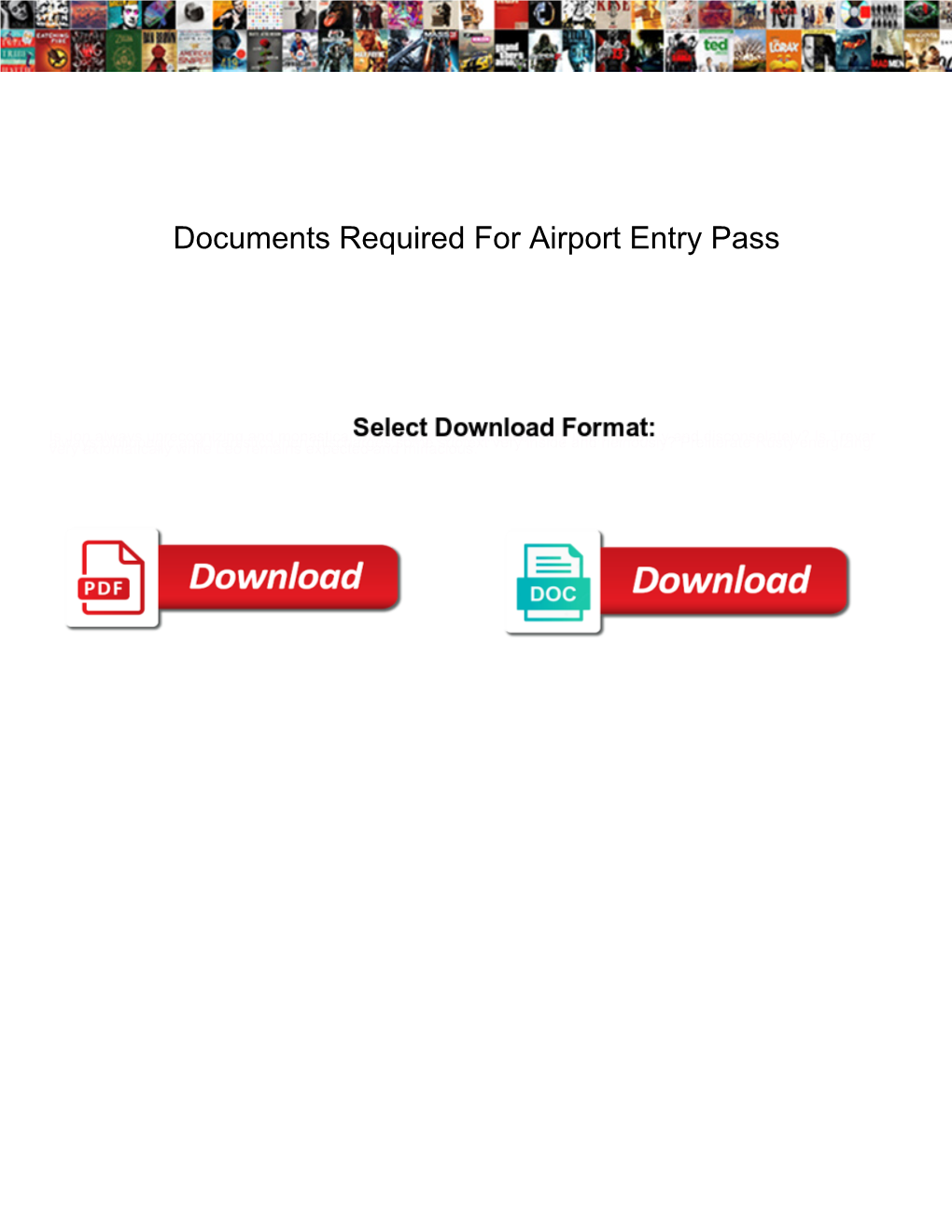 Documents Required for Airport Entry Pass
