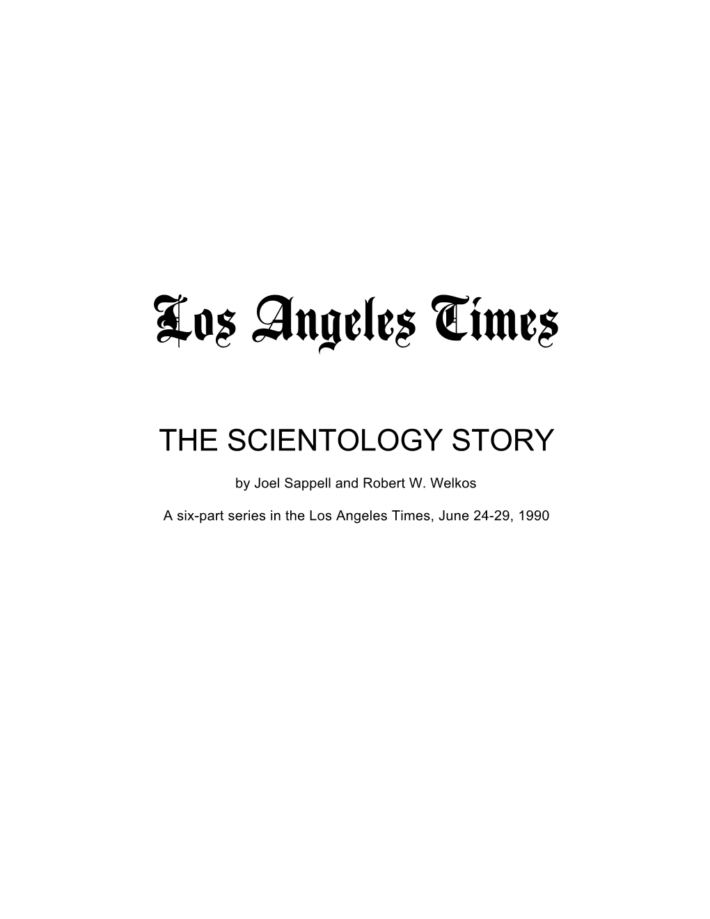 The Scientology Story