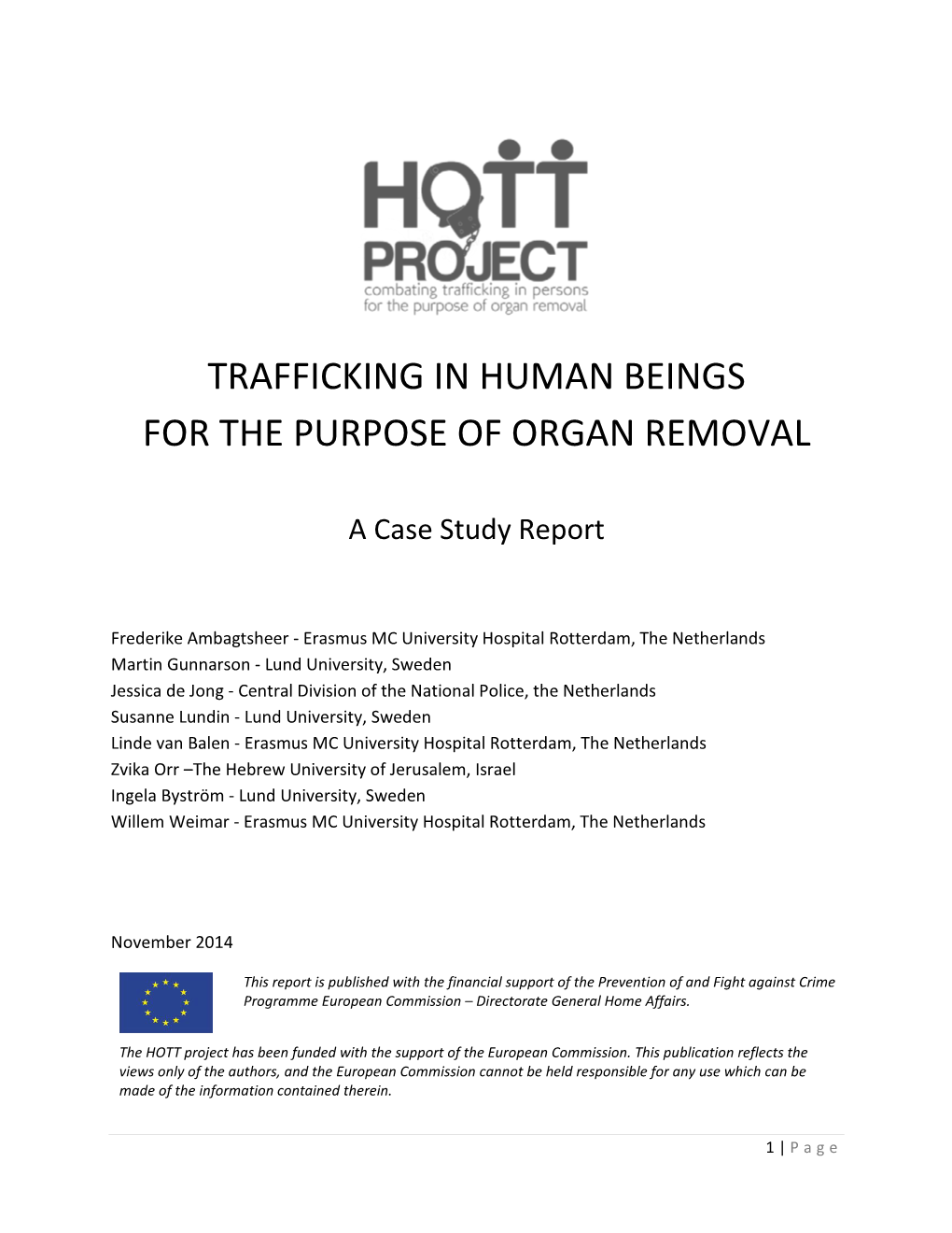 Trafficking in Human Beings for the Purpose of Organ Removal