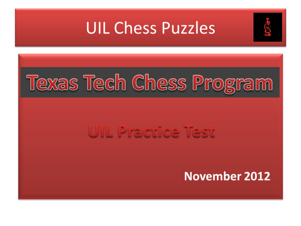 UIL Chess Puzzles