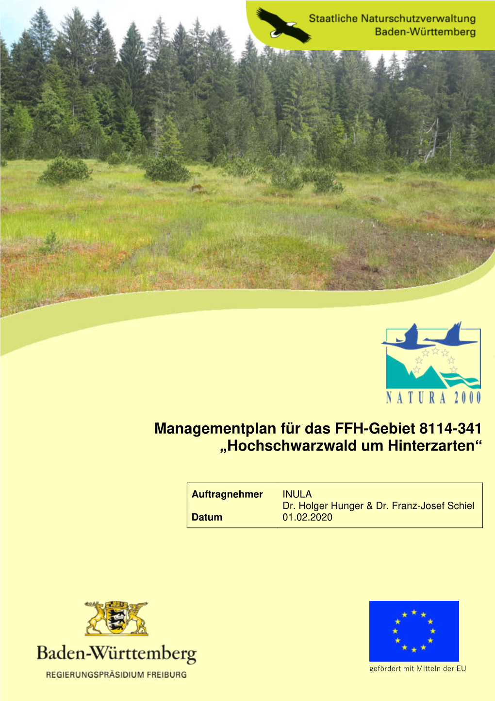 Managementplan Für Das FFH-Gebiet 8114-341 „Hochschwarzwald Um Hinterzarten“