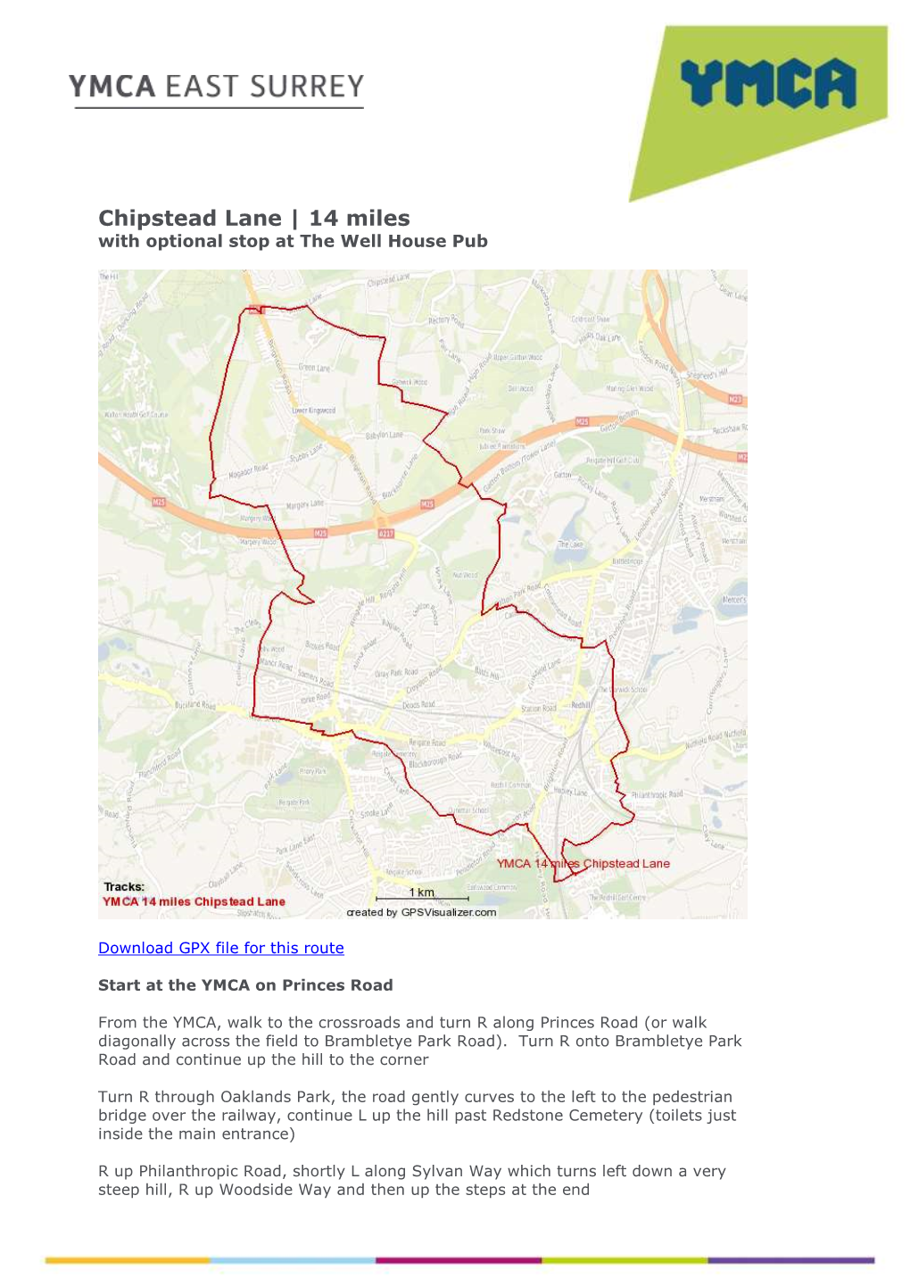 Chipstead Lane | 14 Miles with Optional Stop at the Well House Pub