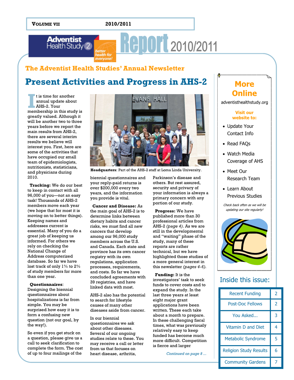 Annual Newsletter 2010 / 2011