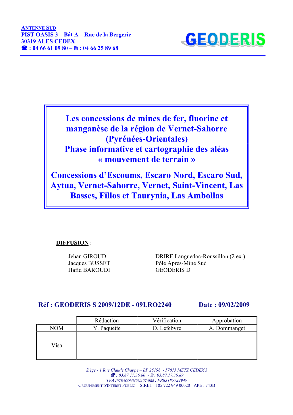 Les Concessions De Mines De Fer, Fluorine Et