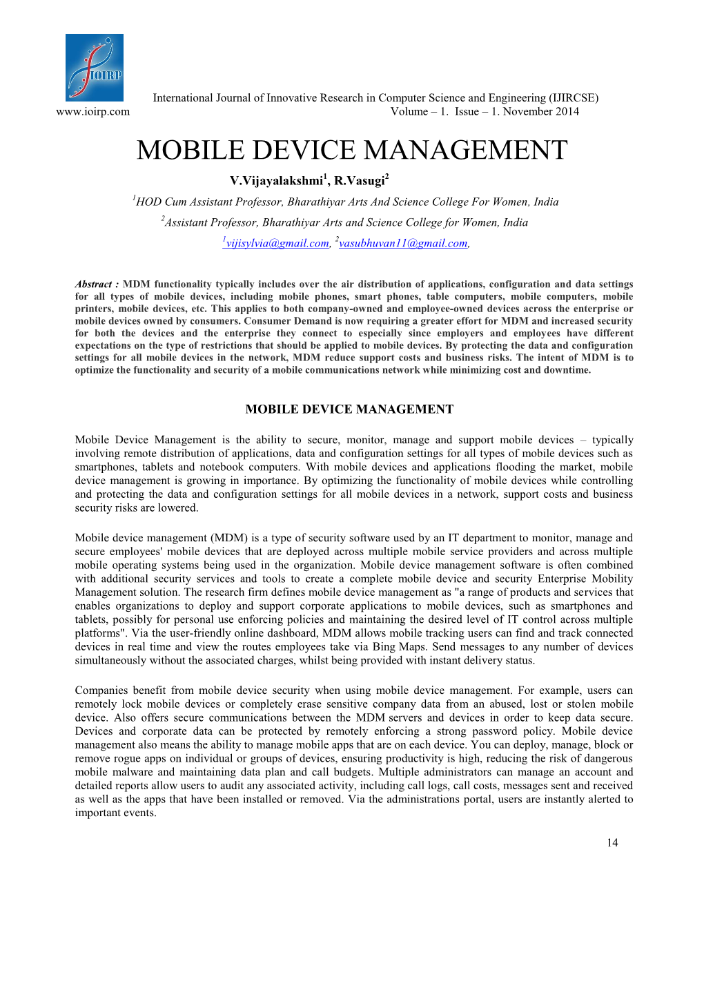 Mobile Device Management