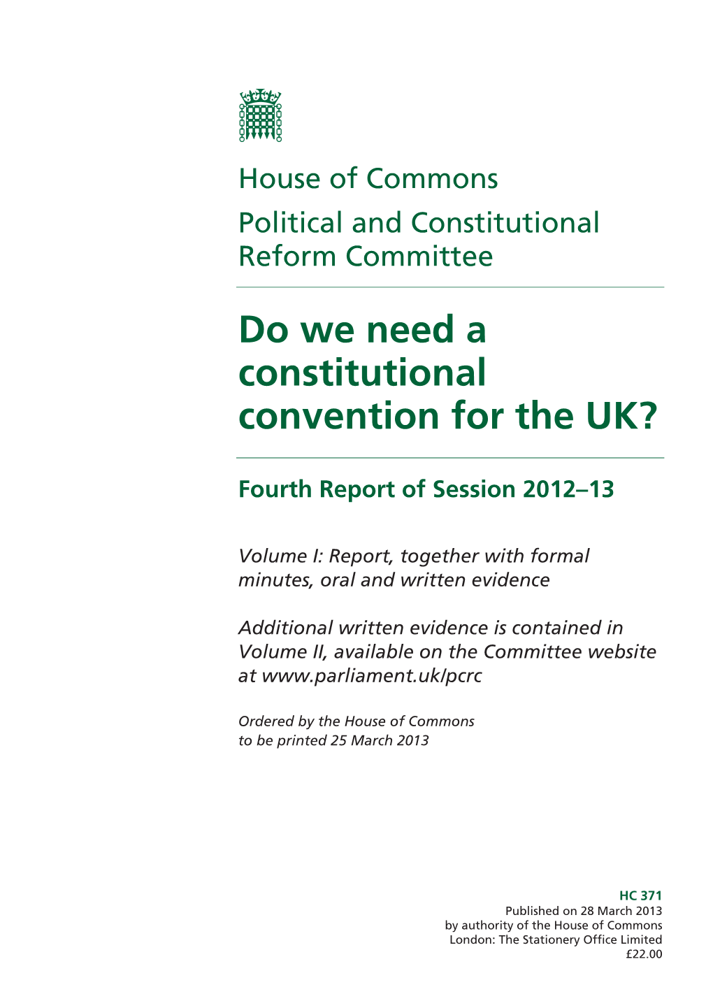 Do We Need a Constitutional Convention for the UK?