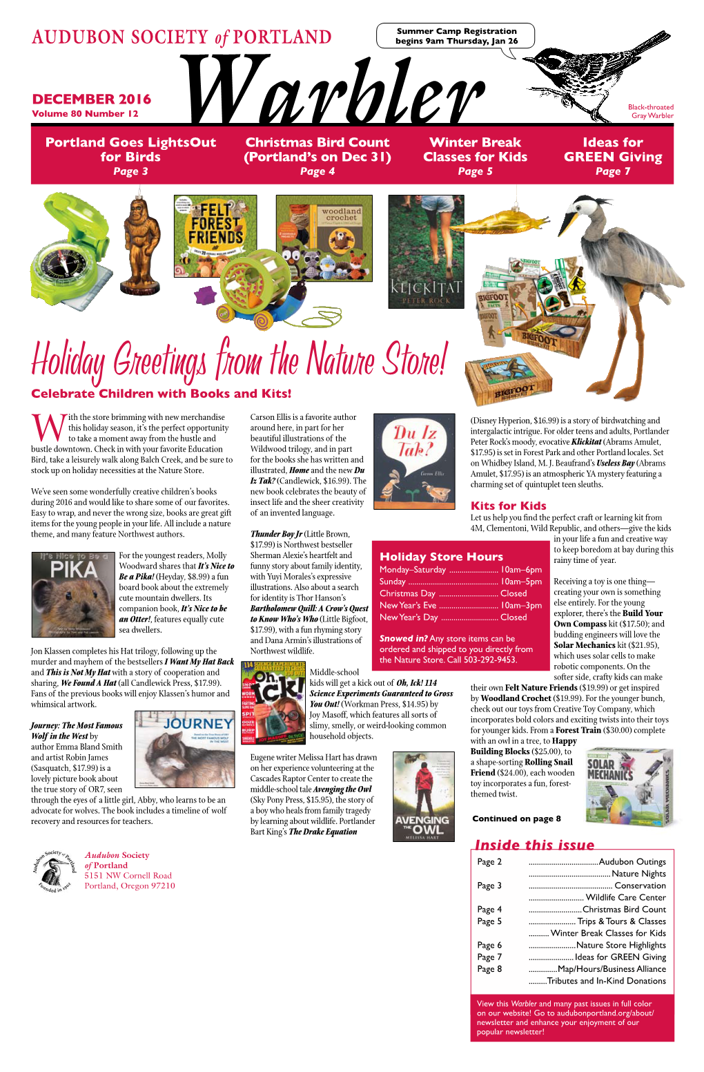Holiday฀greetings฀from฀the฀nature฀store!฀฀ Celebrate Children with Books and Kits!
