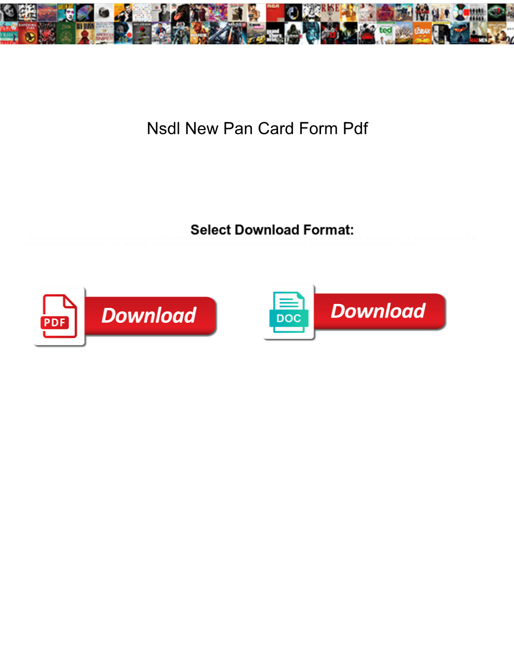 Nsdl New Pan Card Form Pdf