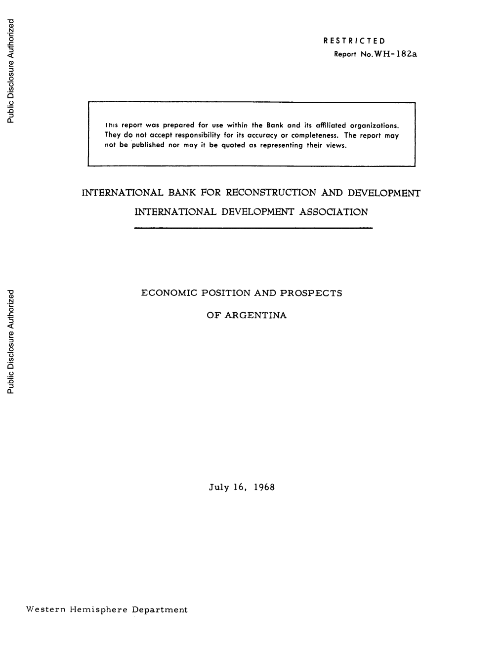 World Bank Document