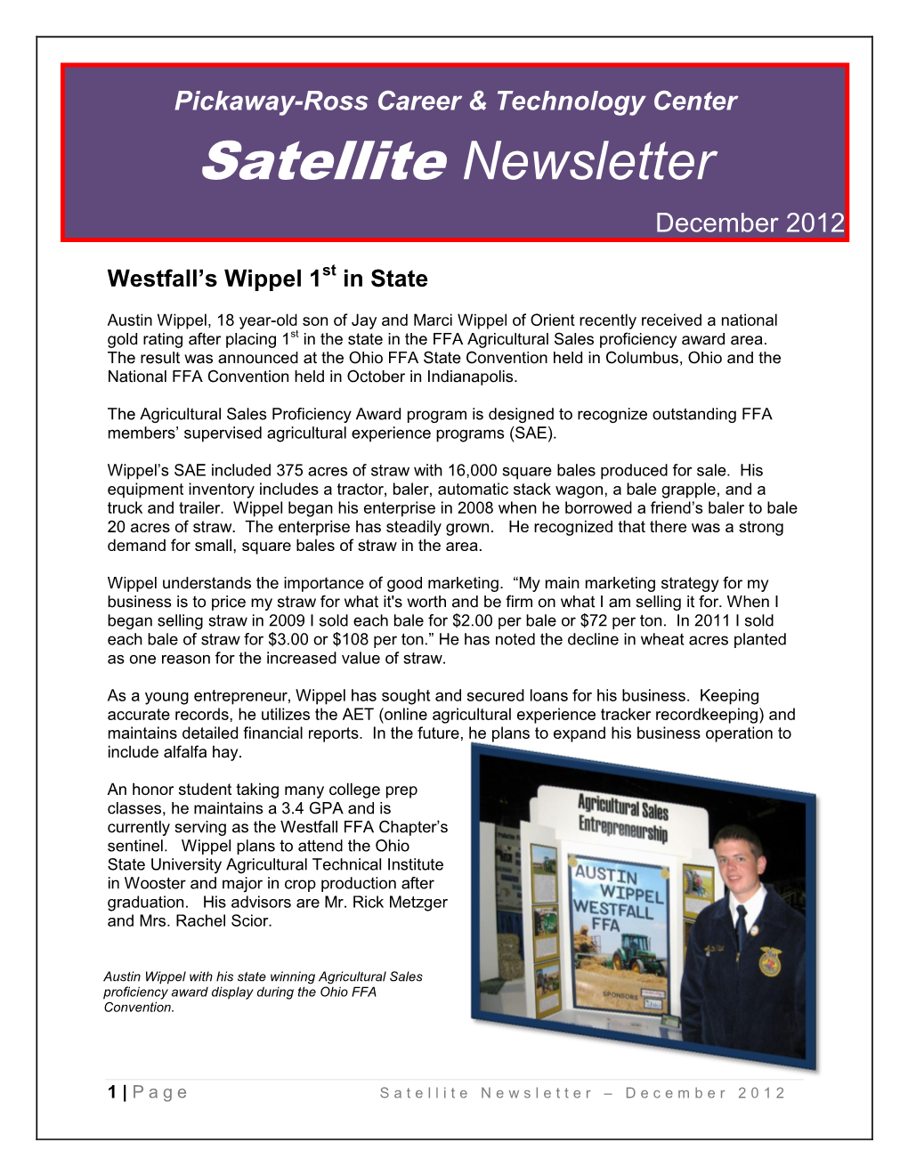 Satellite Newsletter December 2012