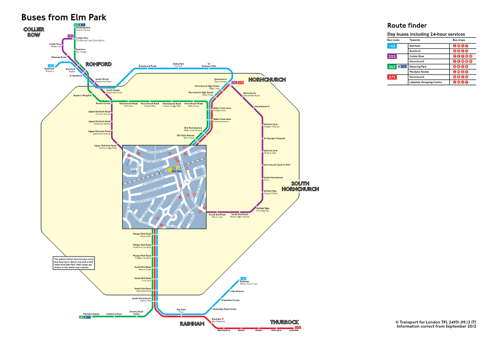 Buses from Elm Park