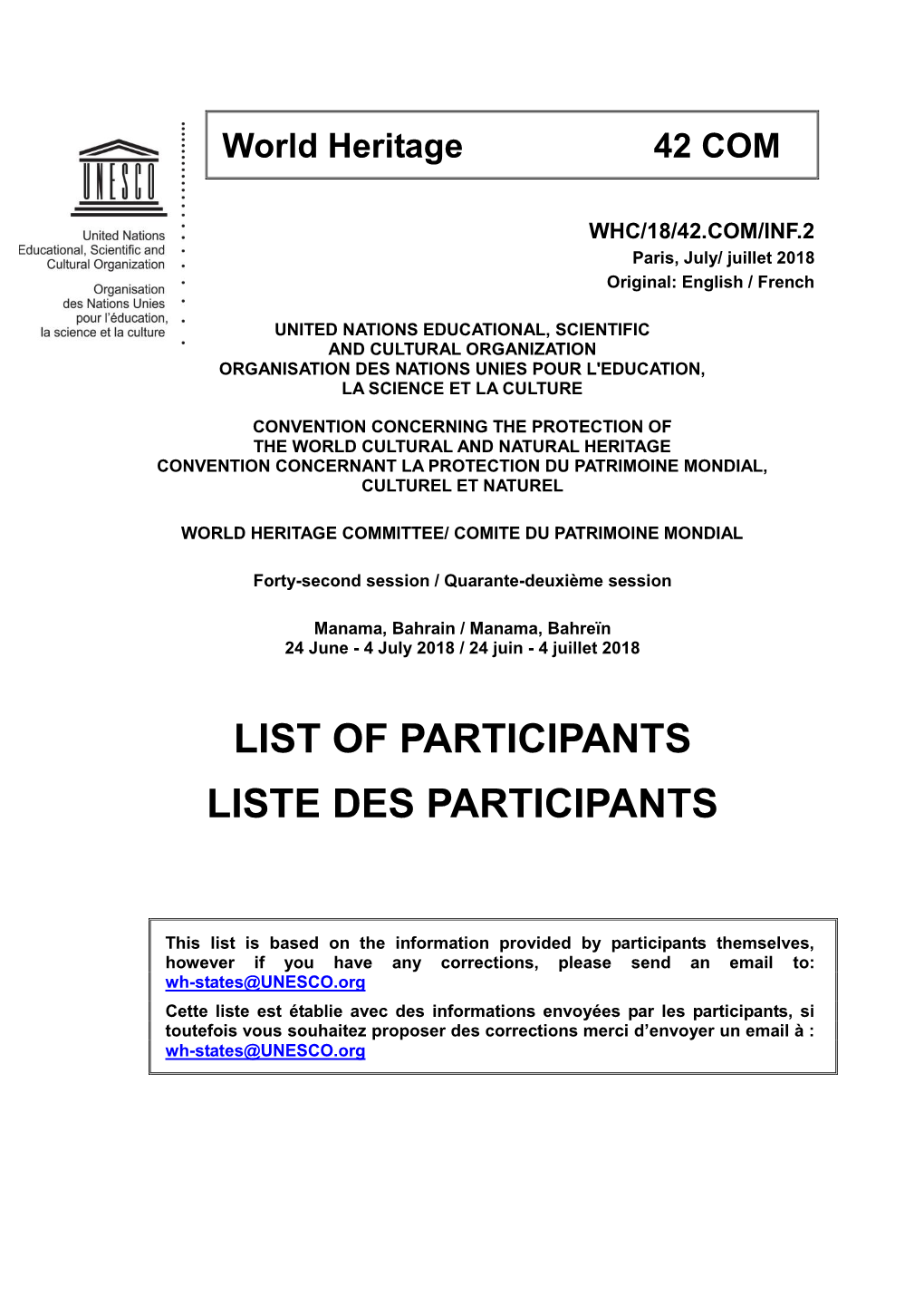 Liste Des Participants