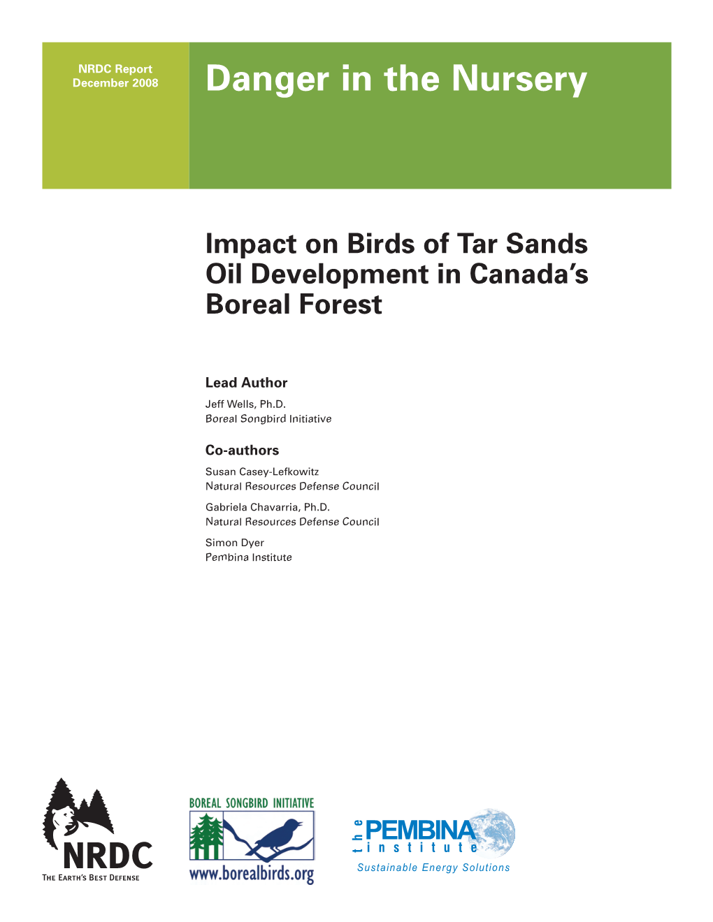 Impact of Tar Sands Oil Development in Canada's