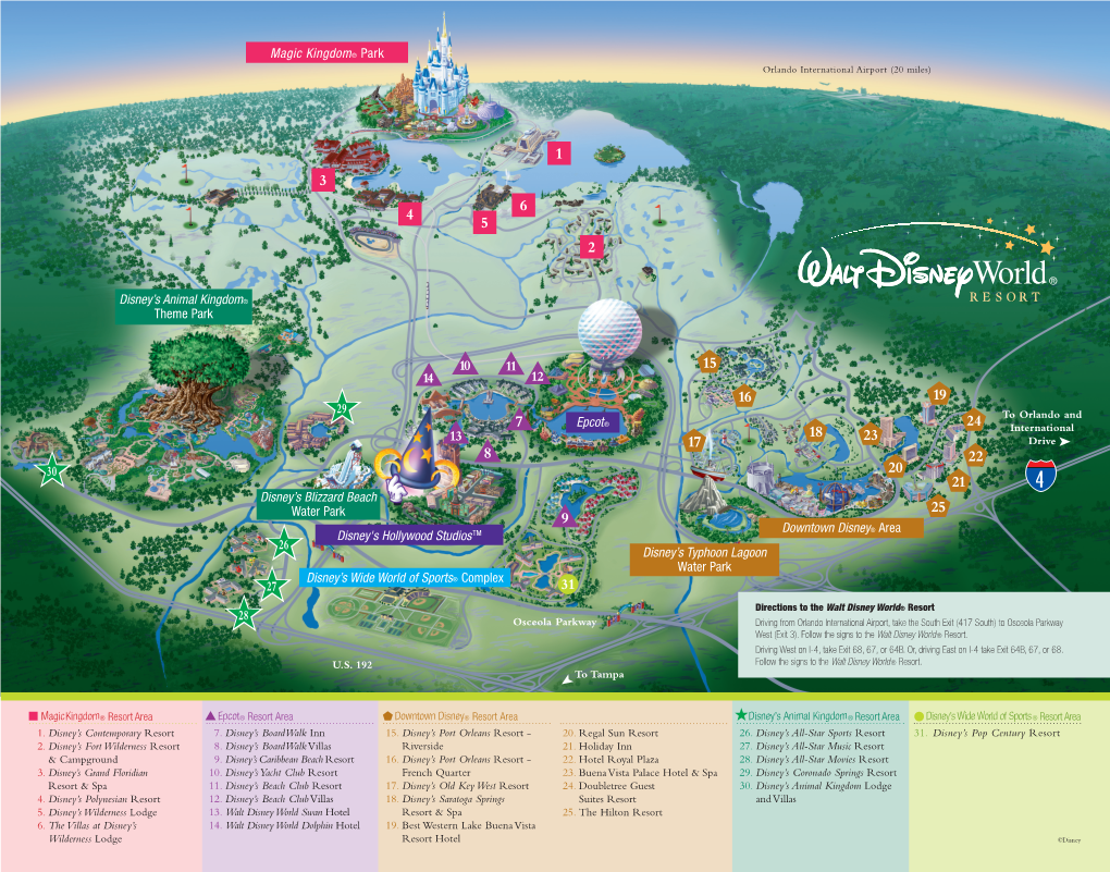 To Download a Map of the Walt Disney World Resort