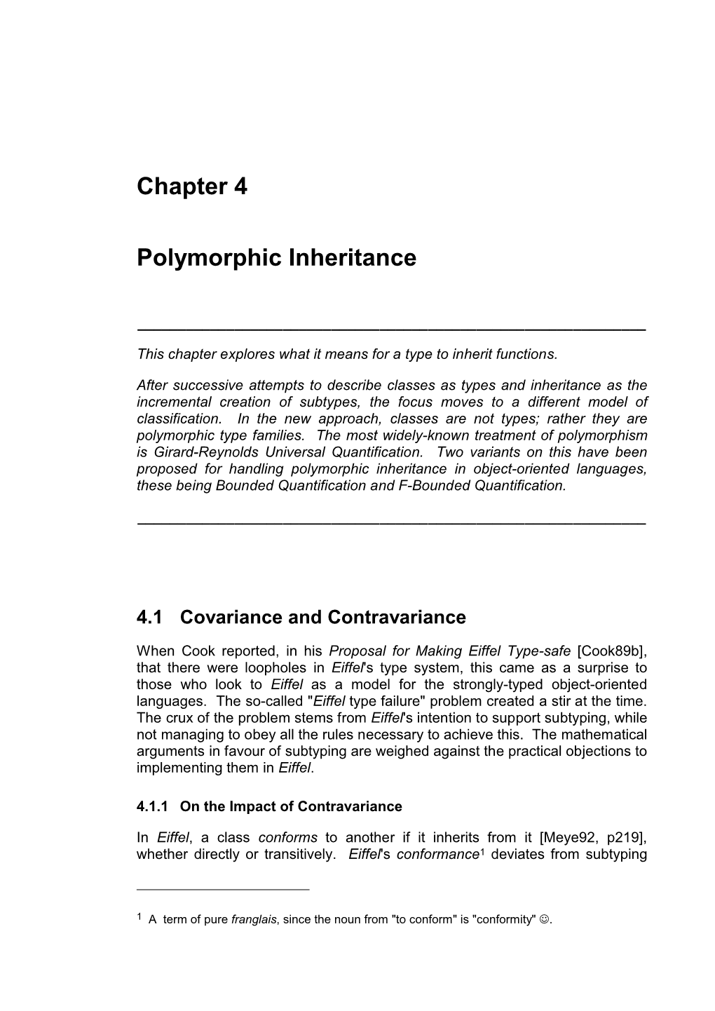 Chapter 4 Polymorphic Inheritance