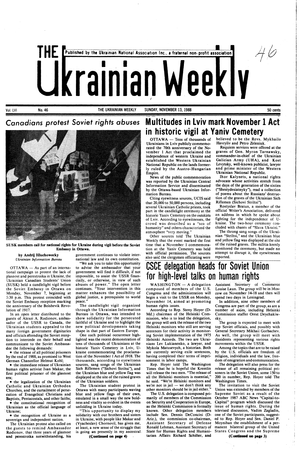 The Ukrainian Weekly 1988, No.46