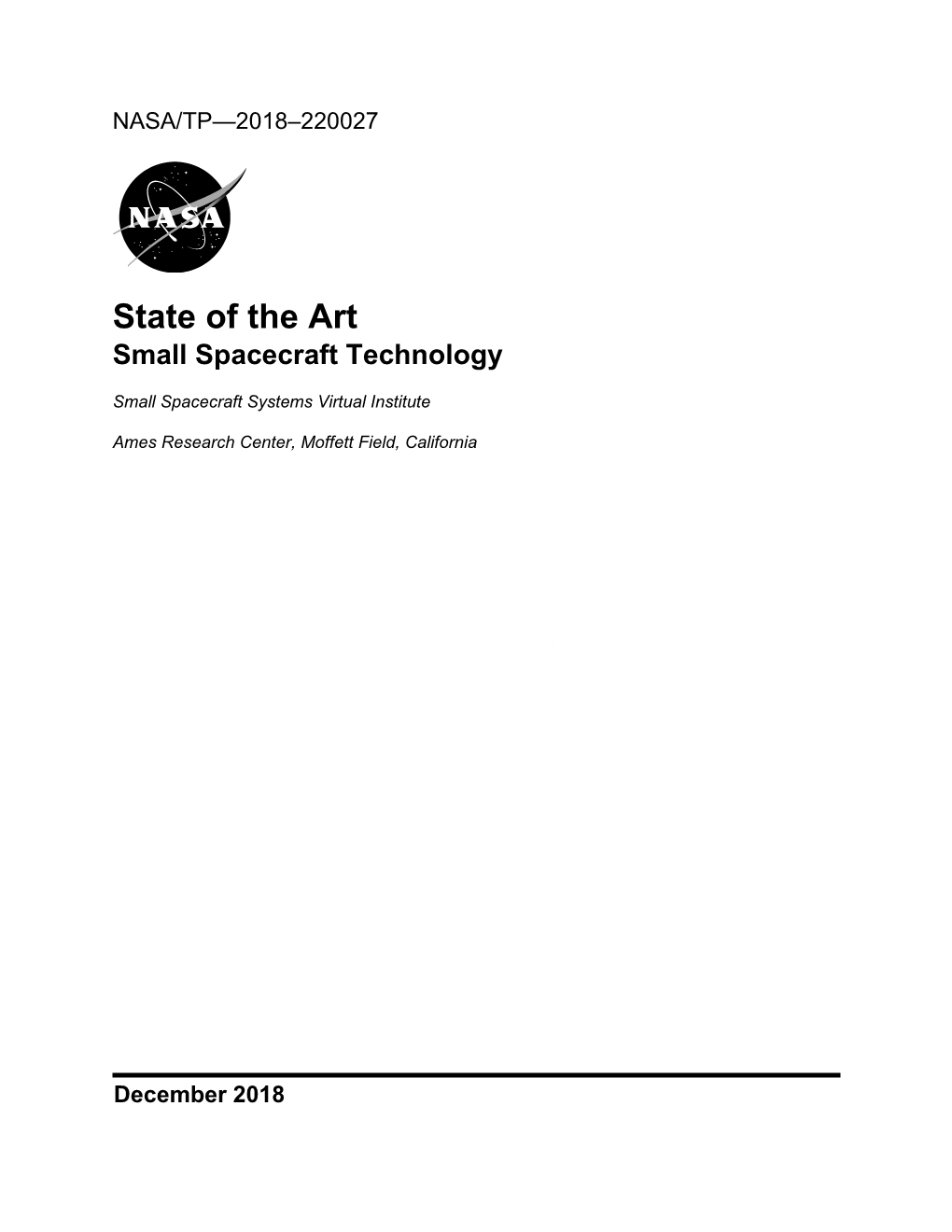 State of the Art Small Spacecraft Technology 2018