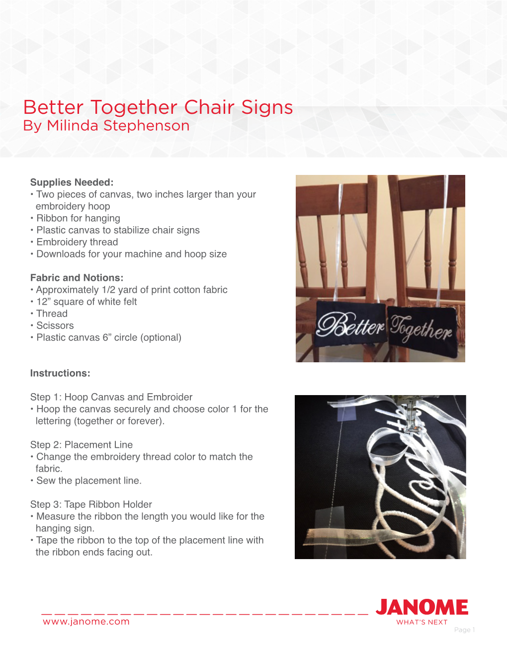 Better Together Chair Signs by Milinda Stephenson
