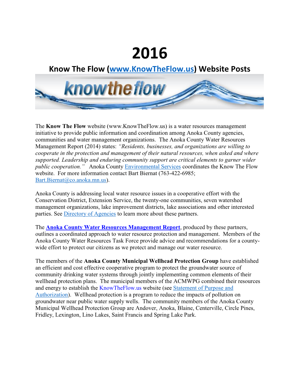 Know the Flow ( Website Posts