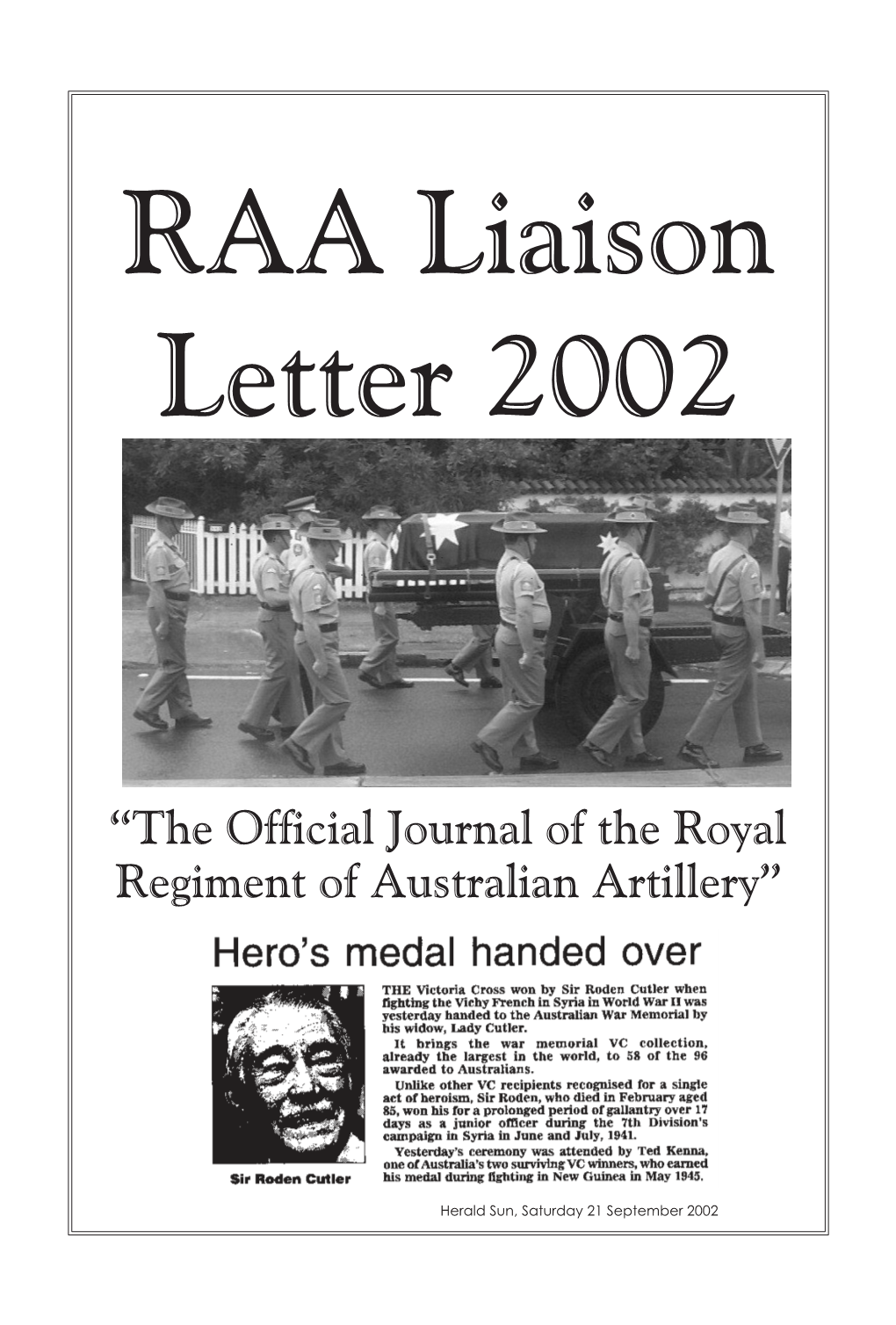 RAA Liaison Letter 2002