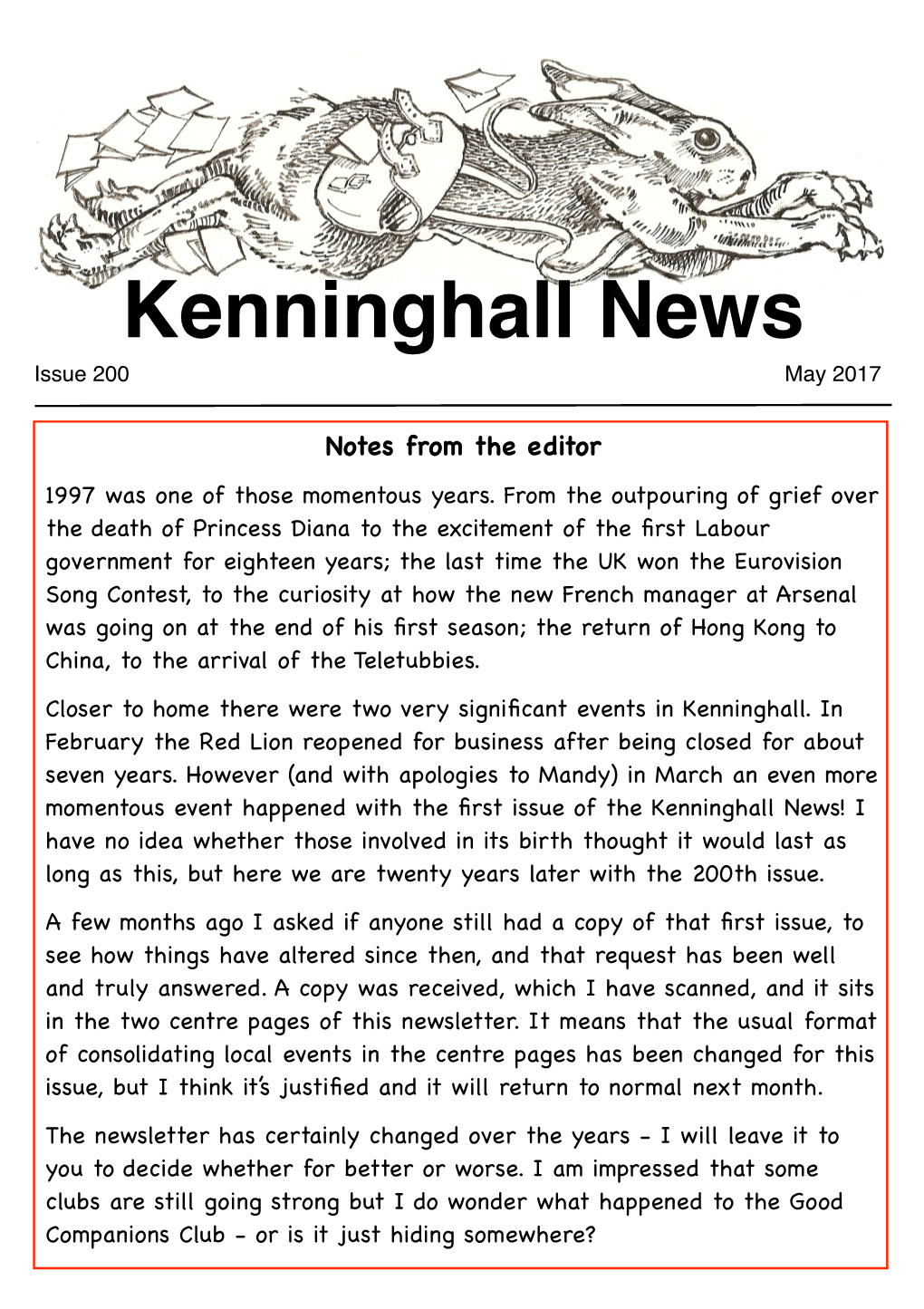 Kenninghall News May 2017