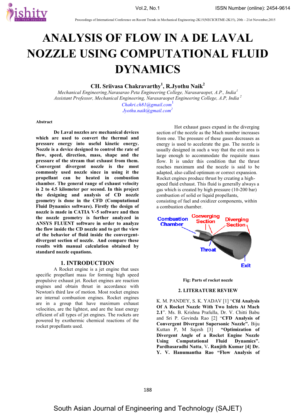 Analysis of Flow in a De Laval Nozzle Using Computational Fluid Dynamics