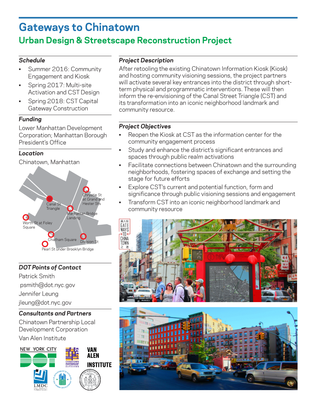 Gateways to Chinatown Urban Design & Streetscape Reconstruction Project