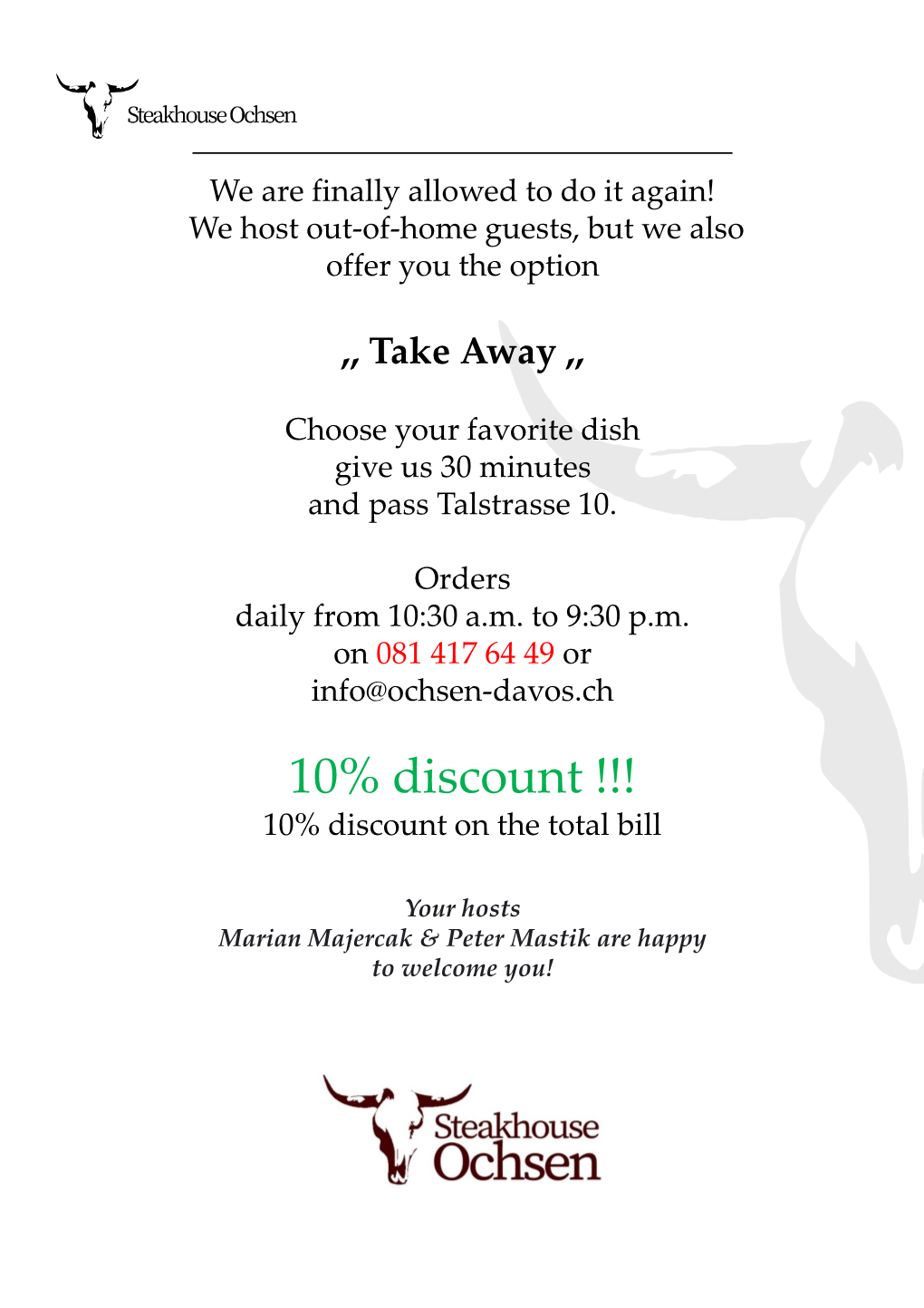 10% Discount !!! 10% Discount on the Total Bill