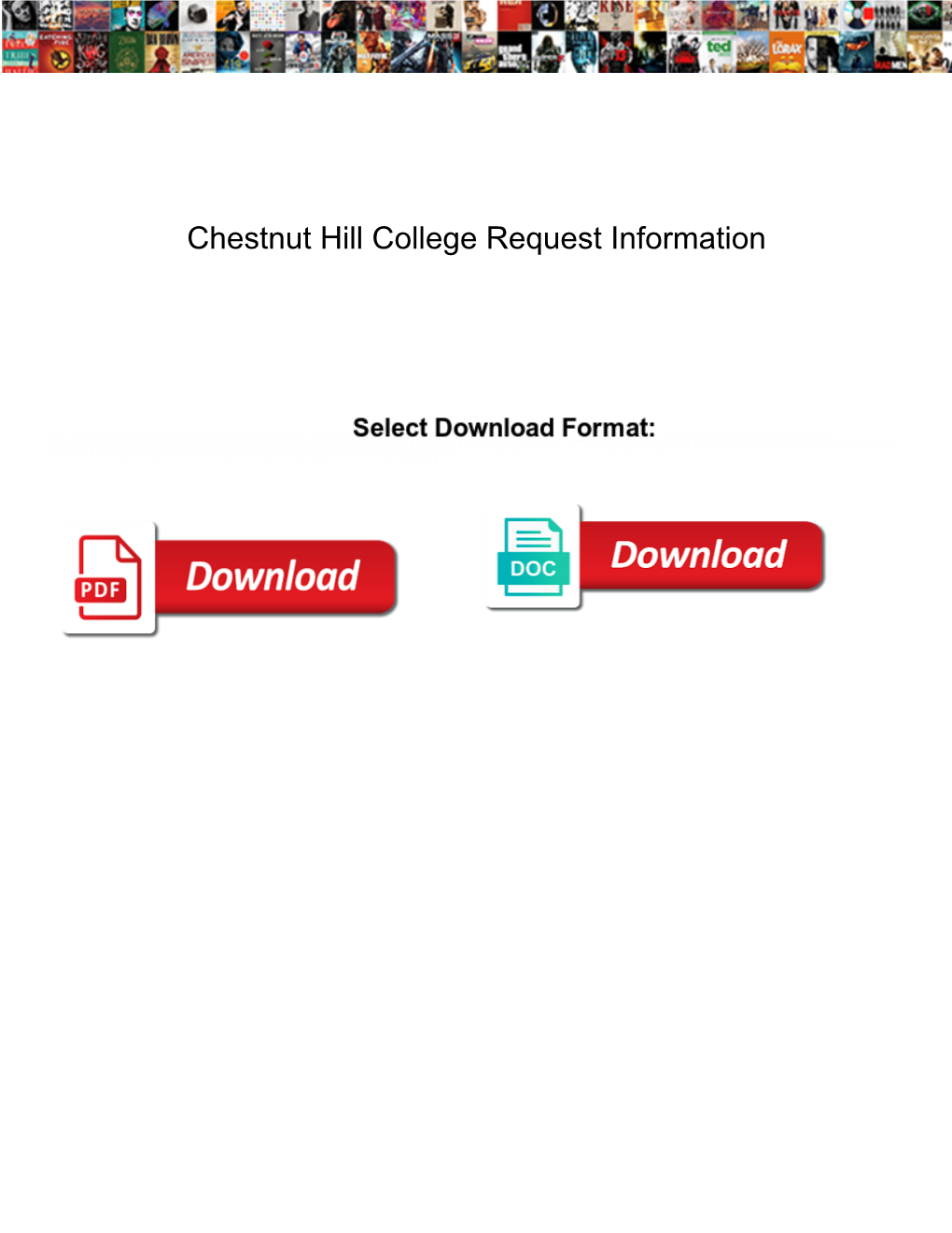 Chestnut Hill College Request Information