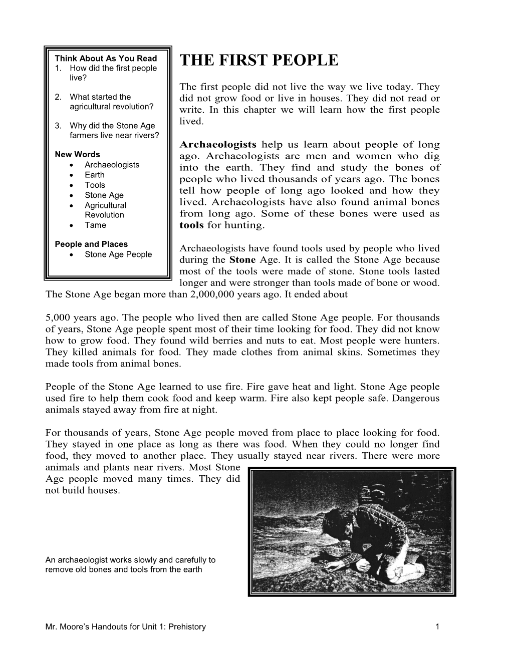 Prehistory Packet.Pdf