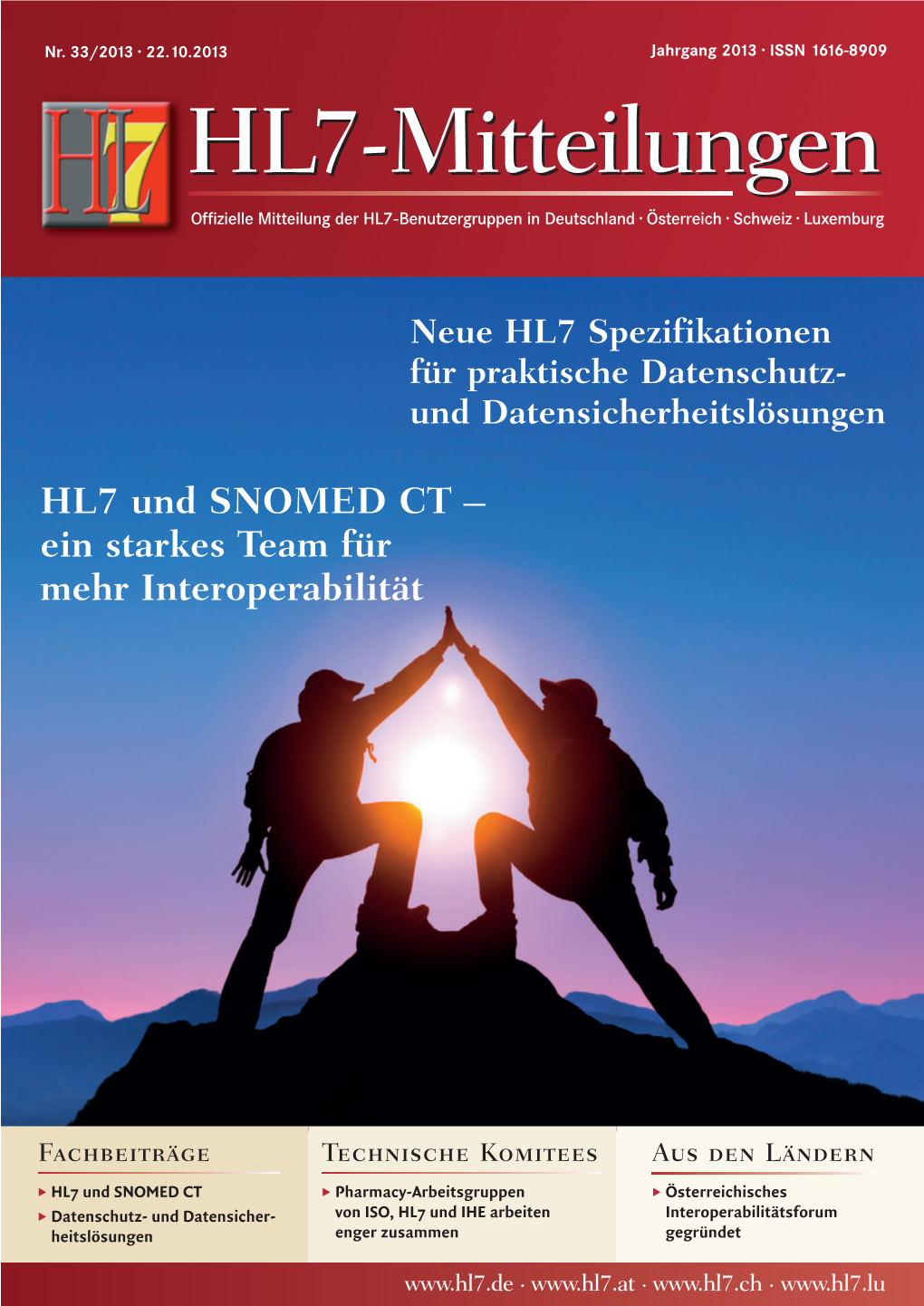 HL7 Mitteilungen 33/2013 (PDF-Download)