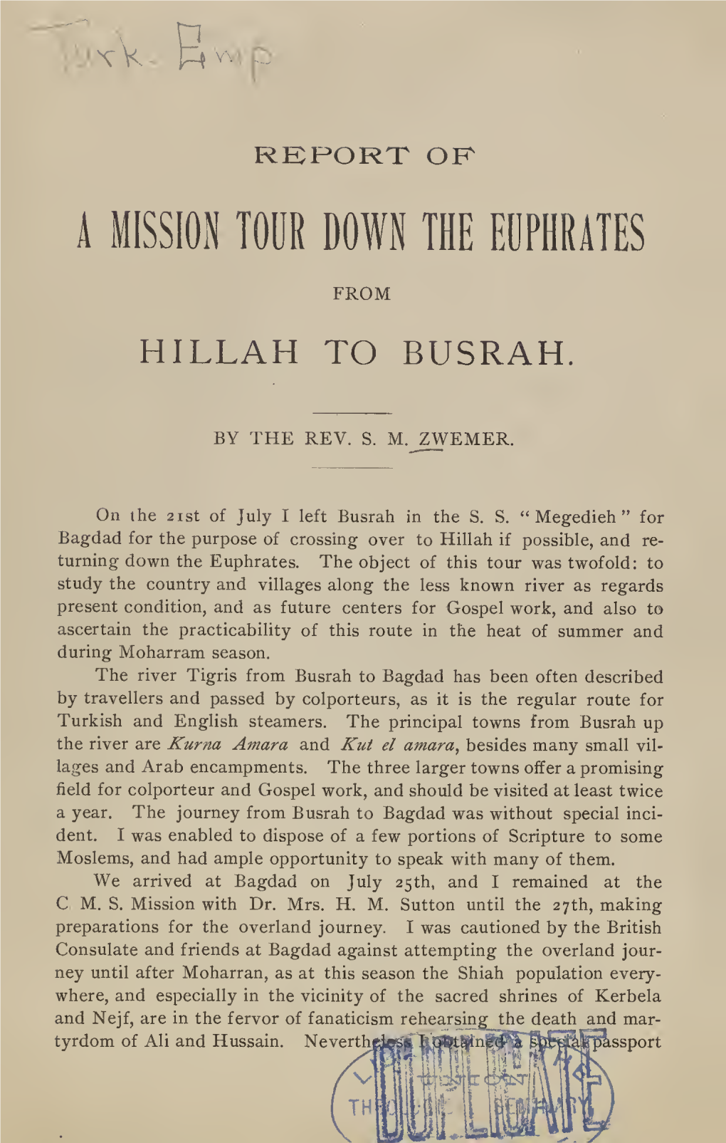 From Hillah to Busrah