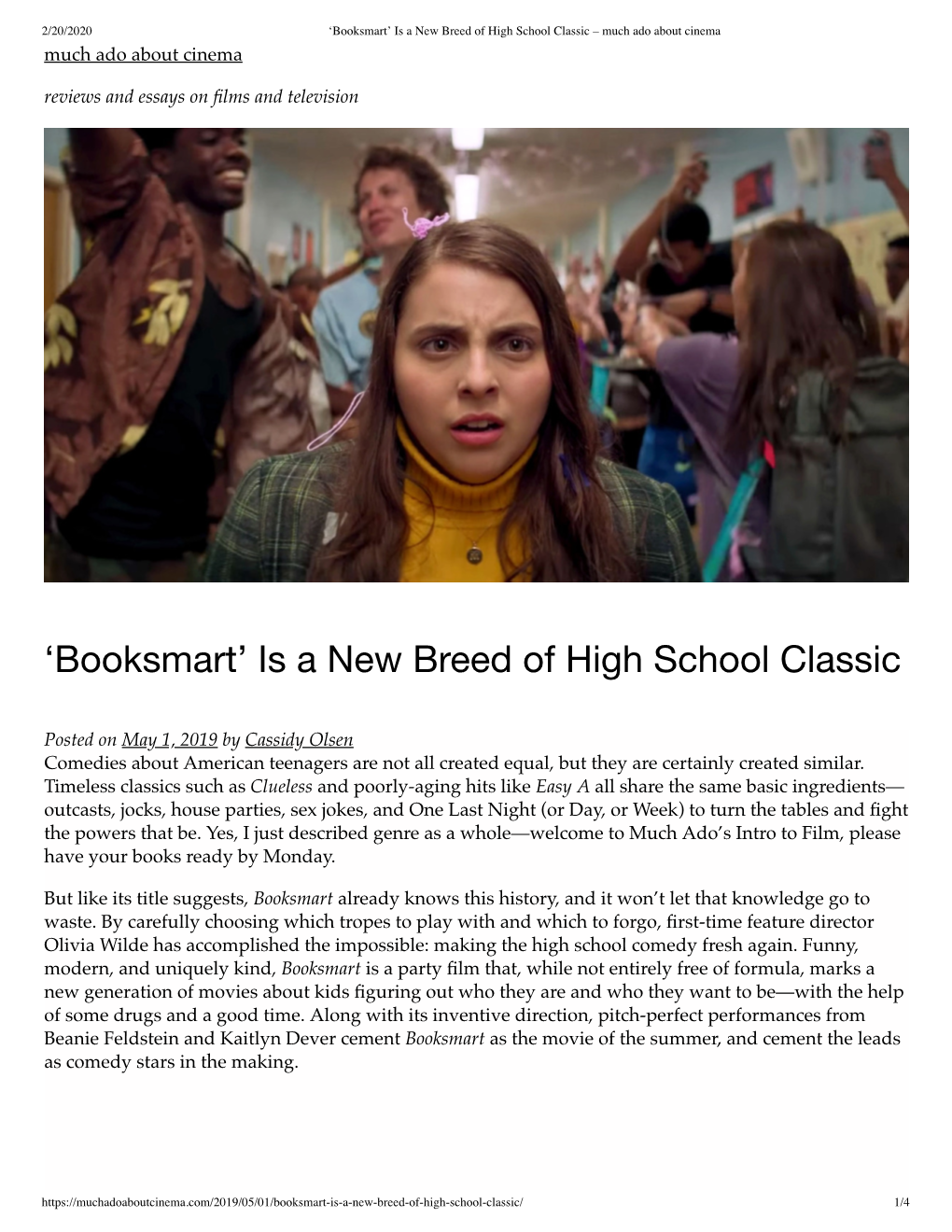 'Booksmart' Is a New Breed of High School Classic – Much Ado About