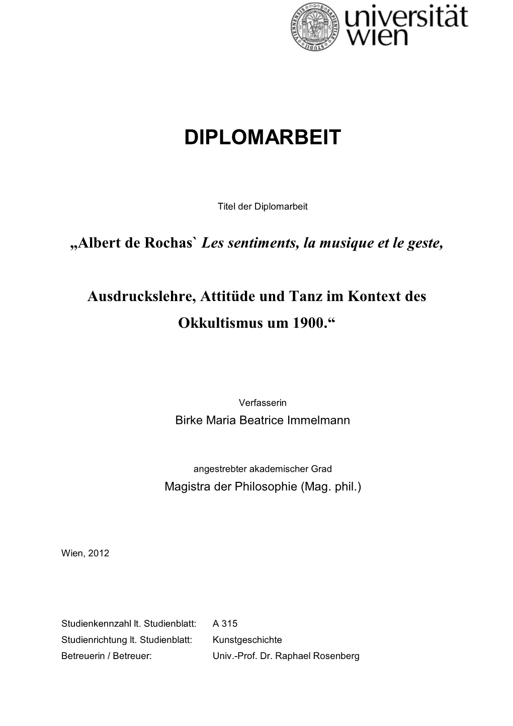 Diplomarbeit