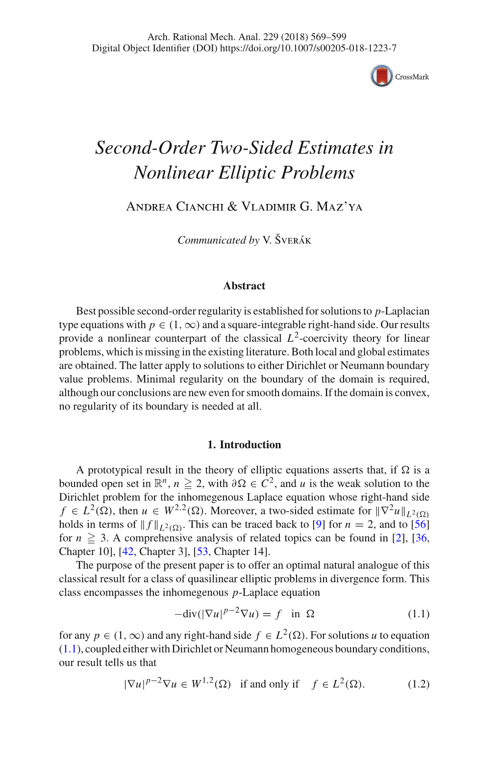 Second-Order Two-Sided Estimates in Nonlinear Elliptic Problems