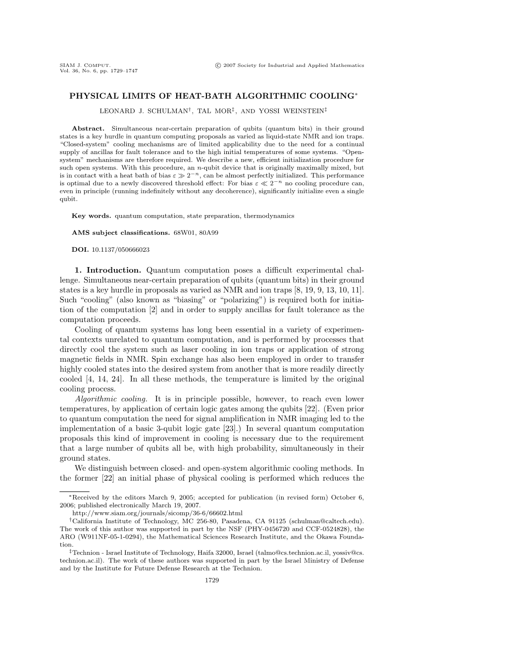 Physical Limits of Heat-Bath Algorithmic Cooling 1731