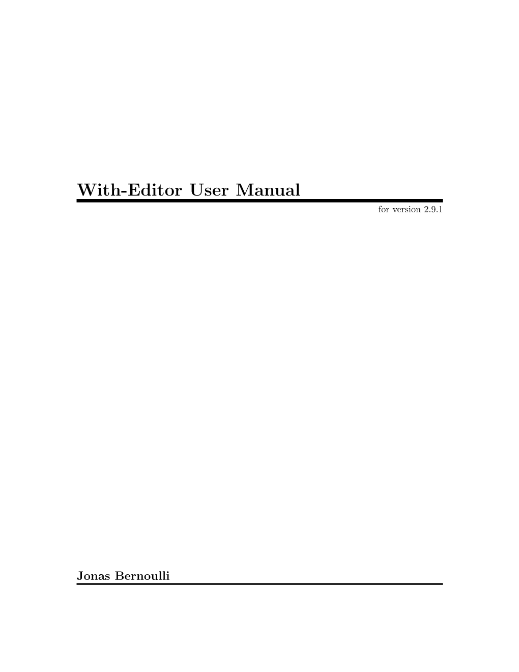 With-Editor User Manual for Version 2.9.1