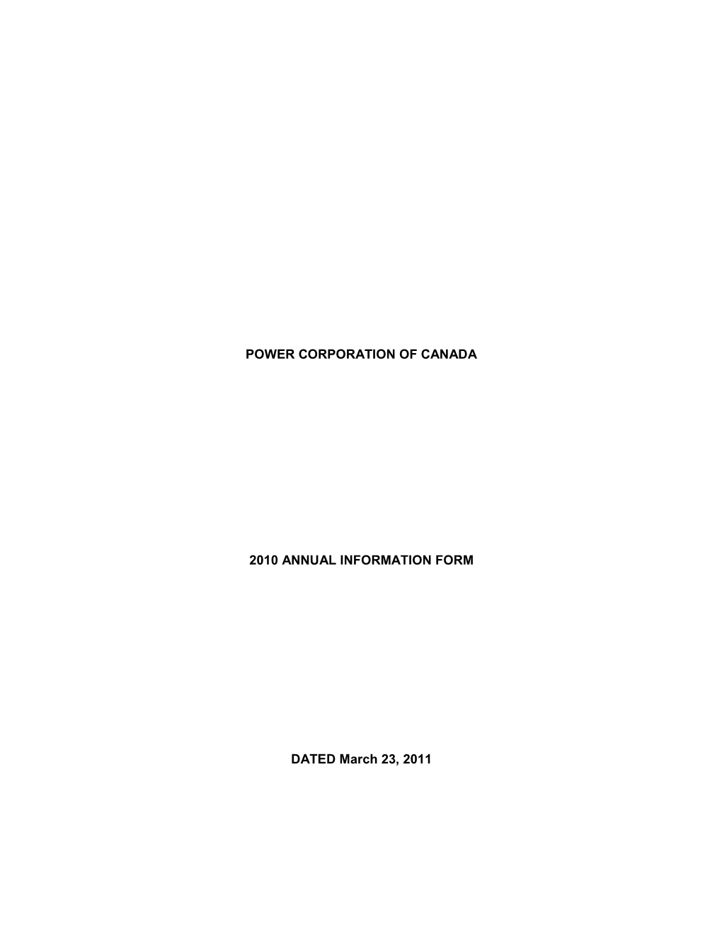 Power Corporation of Canada