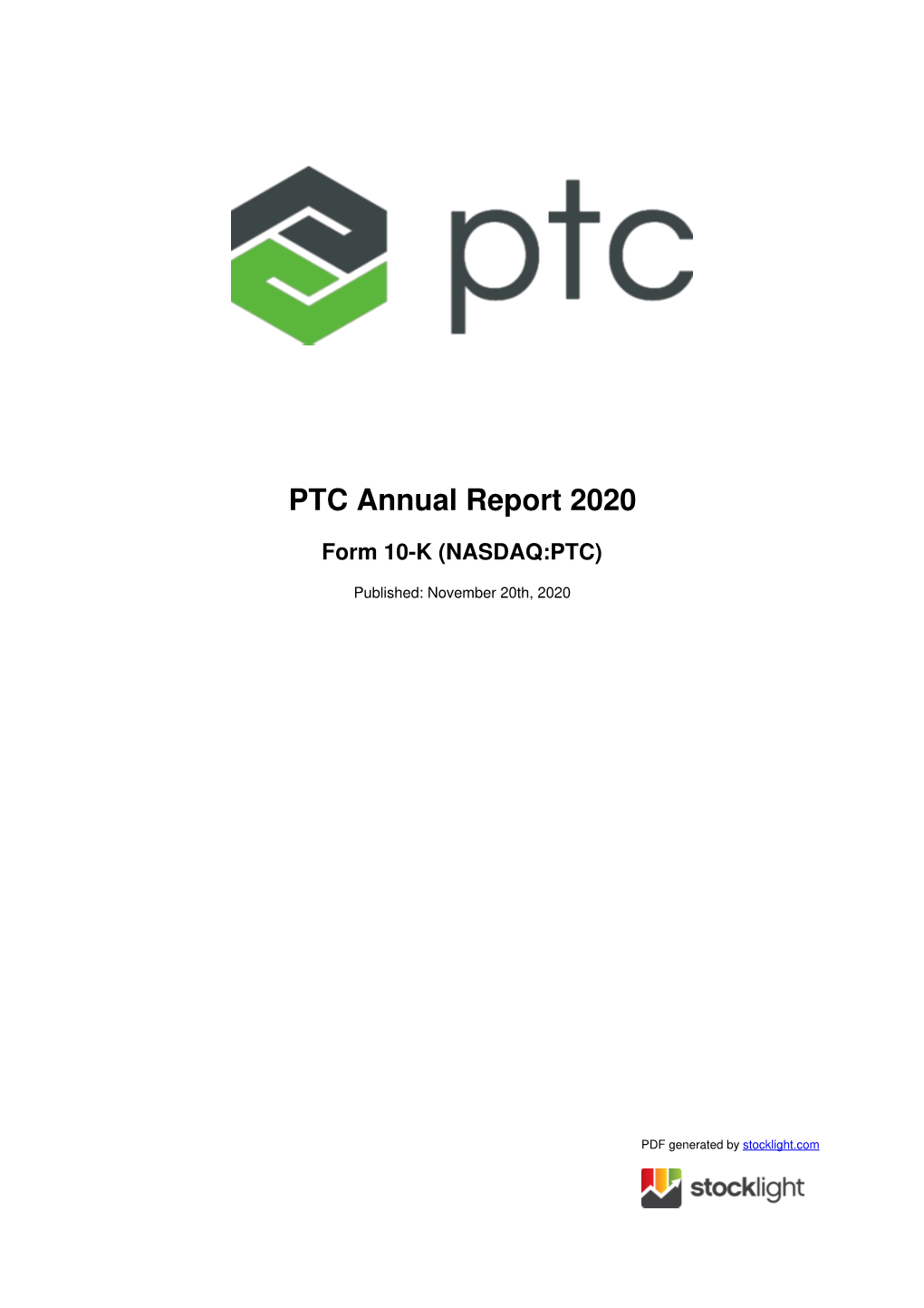 PTC Annual Report 2020