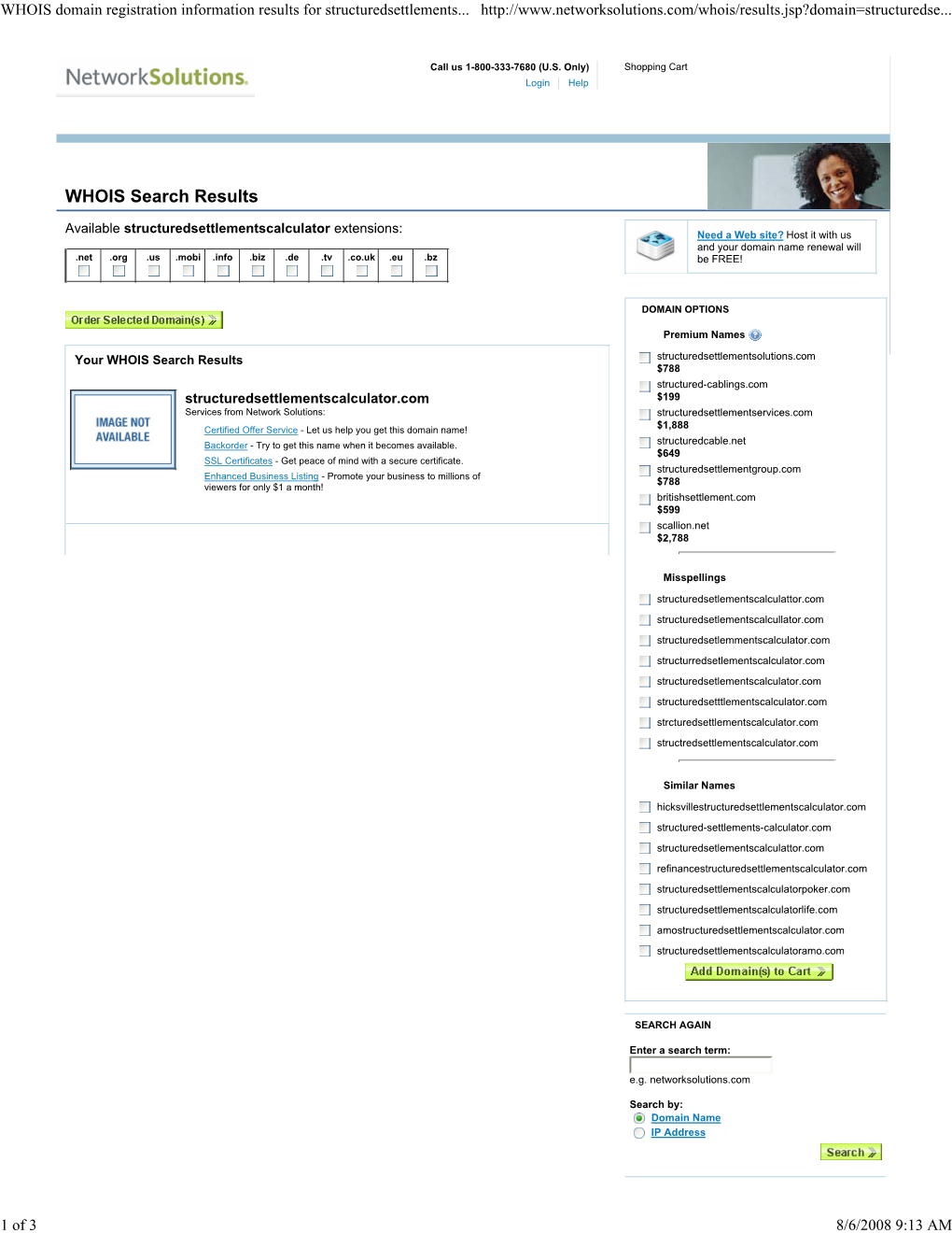 WHOIS Domain Registration Information Results for Structureds