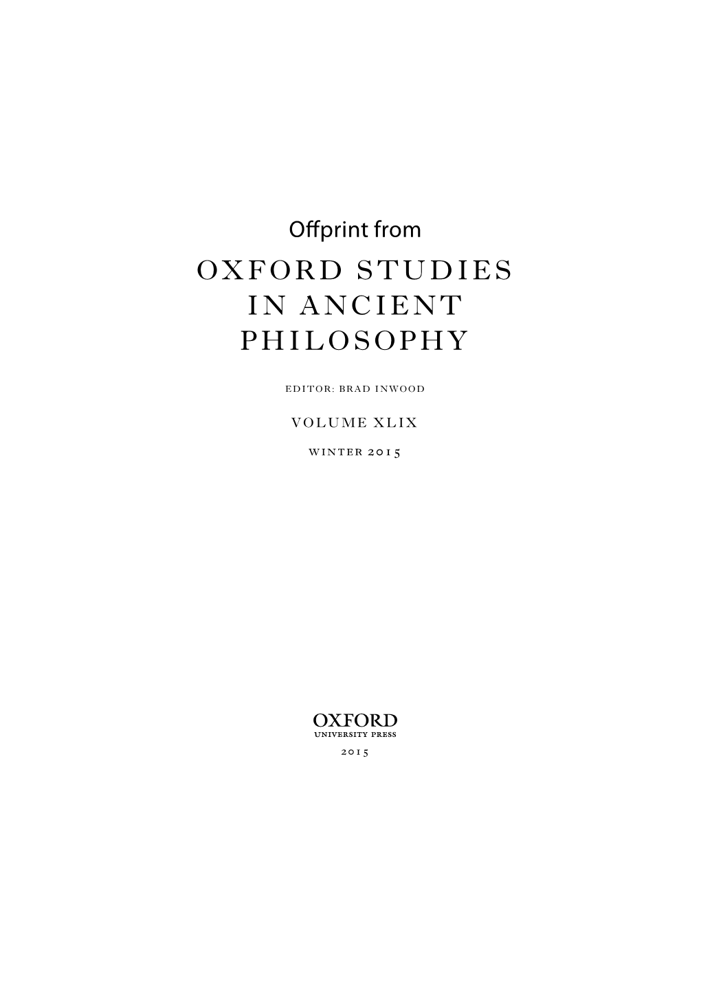 Oxford Studies in Ancient Philosophy,  (), – at – and –; J