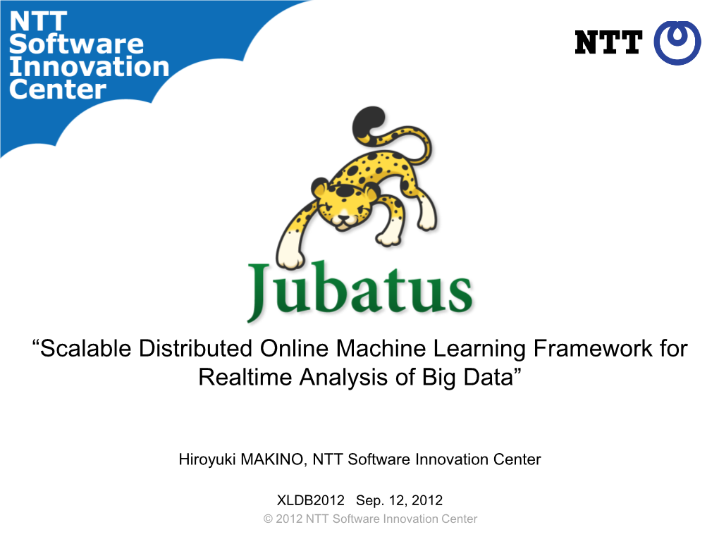 “Scalable Distributed Online Machine Learning Framework for Realtime Analysis of Big Data”