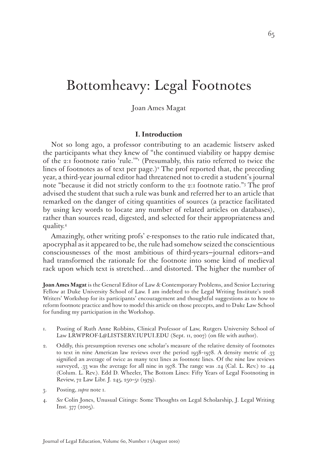 Legal Footnotes