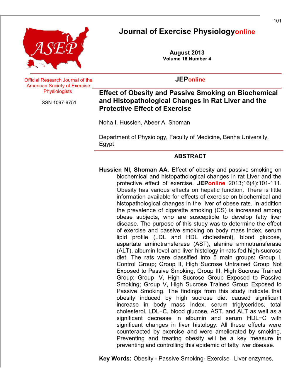 Effect of Obesity and Passive Smoking on Biochemical