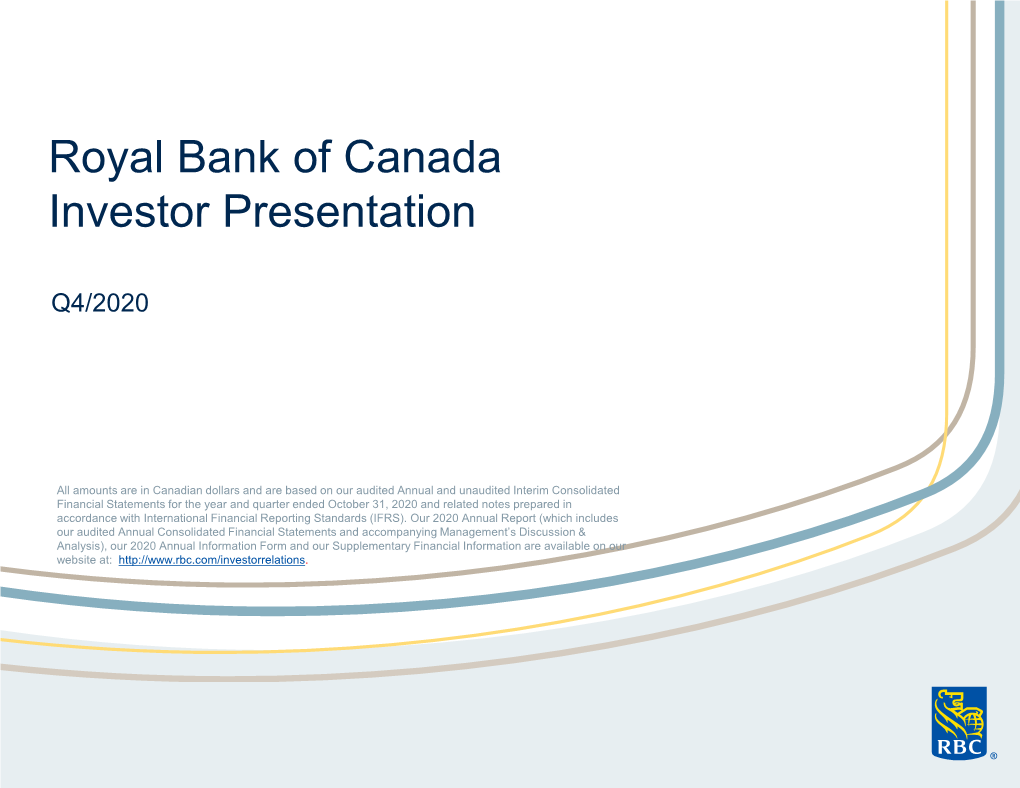 Royal Bank of Canada Investor Presentation