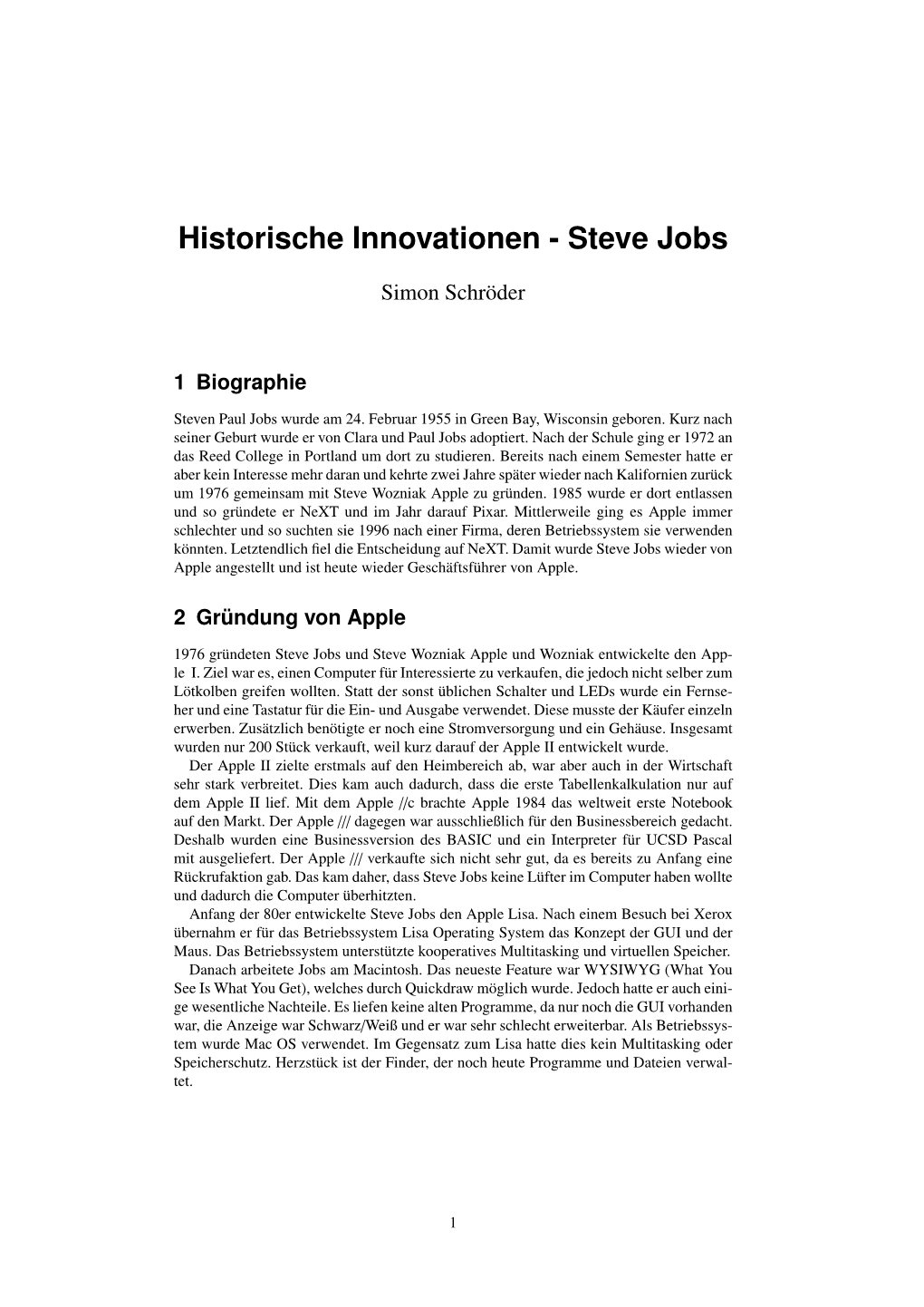 Historische Innovationen - Steve Jobs