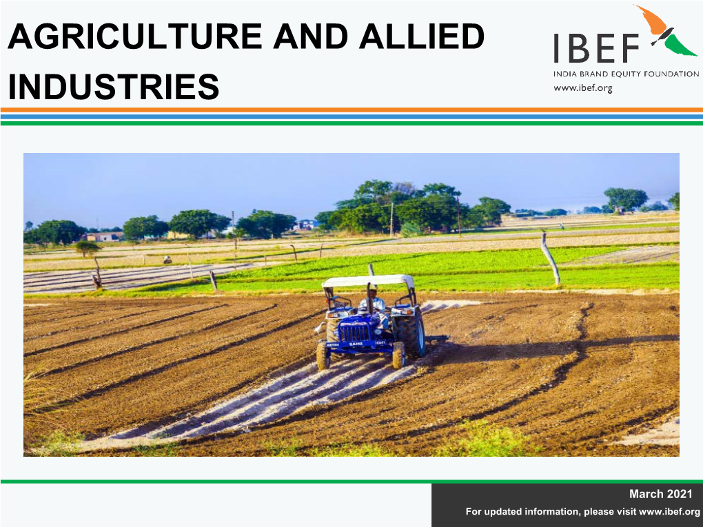 Agriculture and Allied Industries
