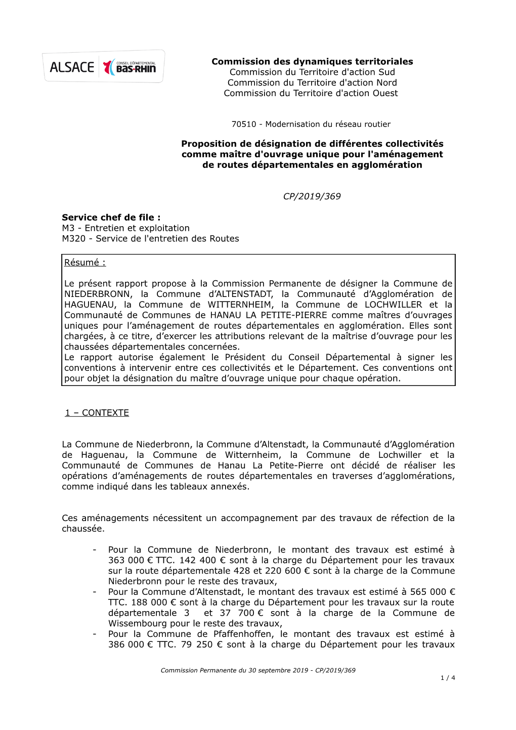 Commission Des Dynamiques Territoriales Commission Du Territoire D'action Sud Commission Du Territoire D'action Nord Commission Du Territoire D'action Ouest