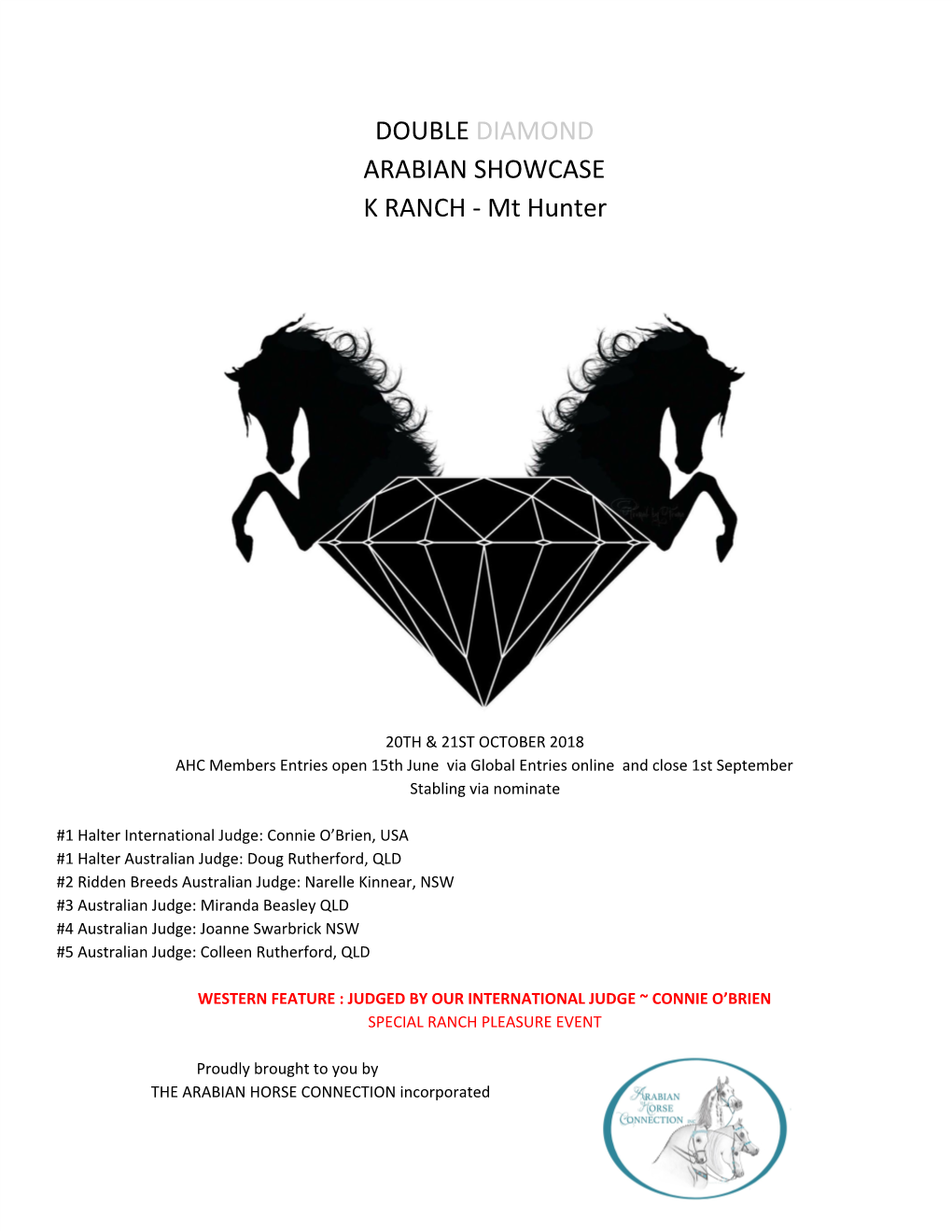 Double ​Diamond Arabian Showcase K Ranch
