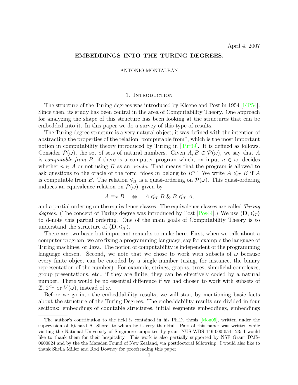 Embeddings Into the Turing Degrees